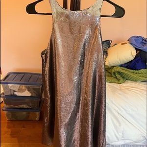 Adorable silver woman’s party dress